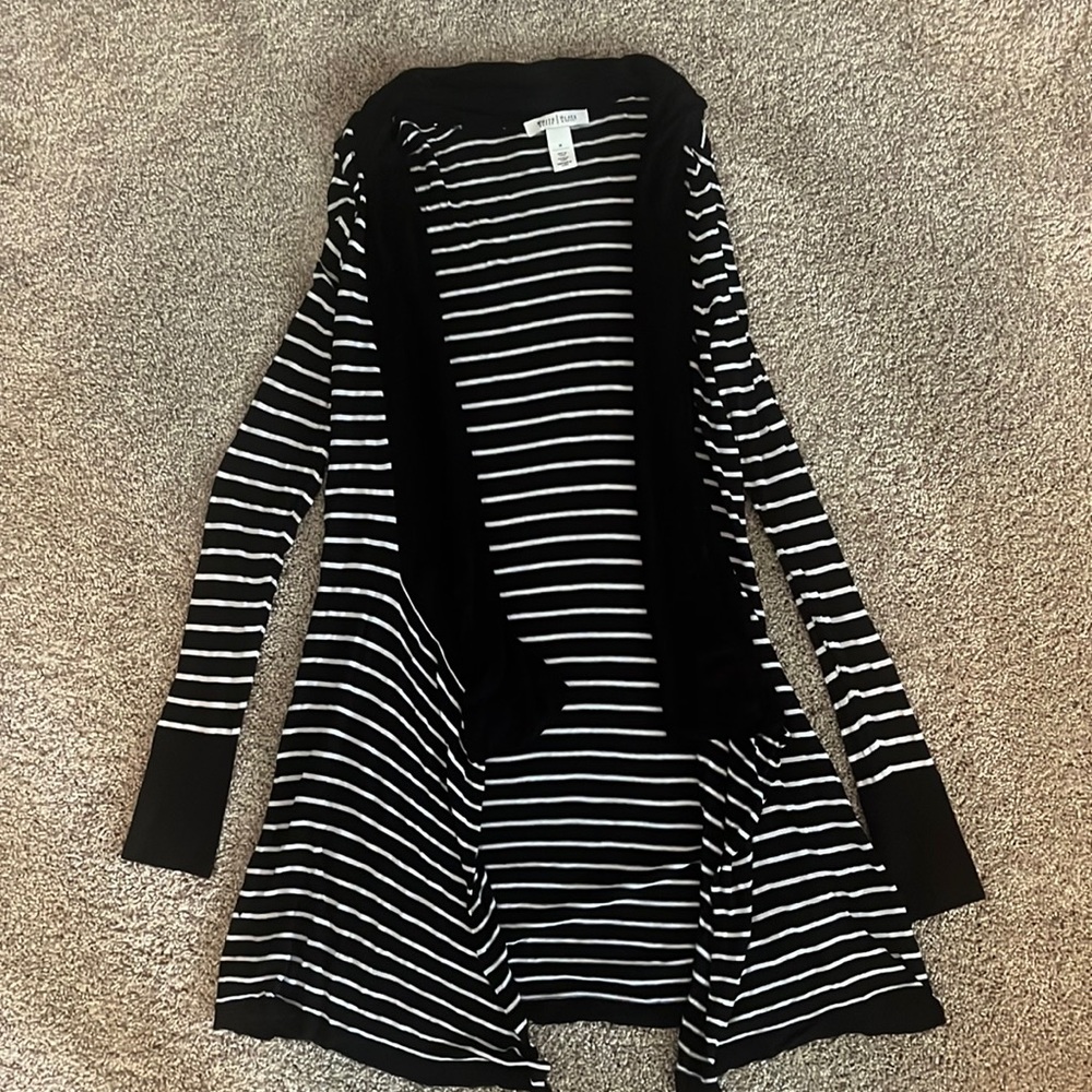 Black and white striped cardigan sweater by White and Black House Market size M